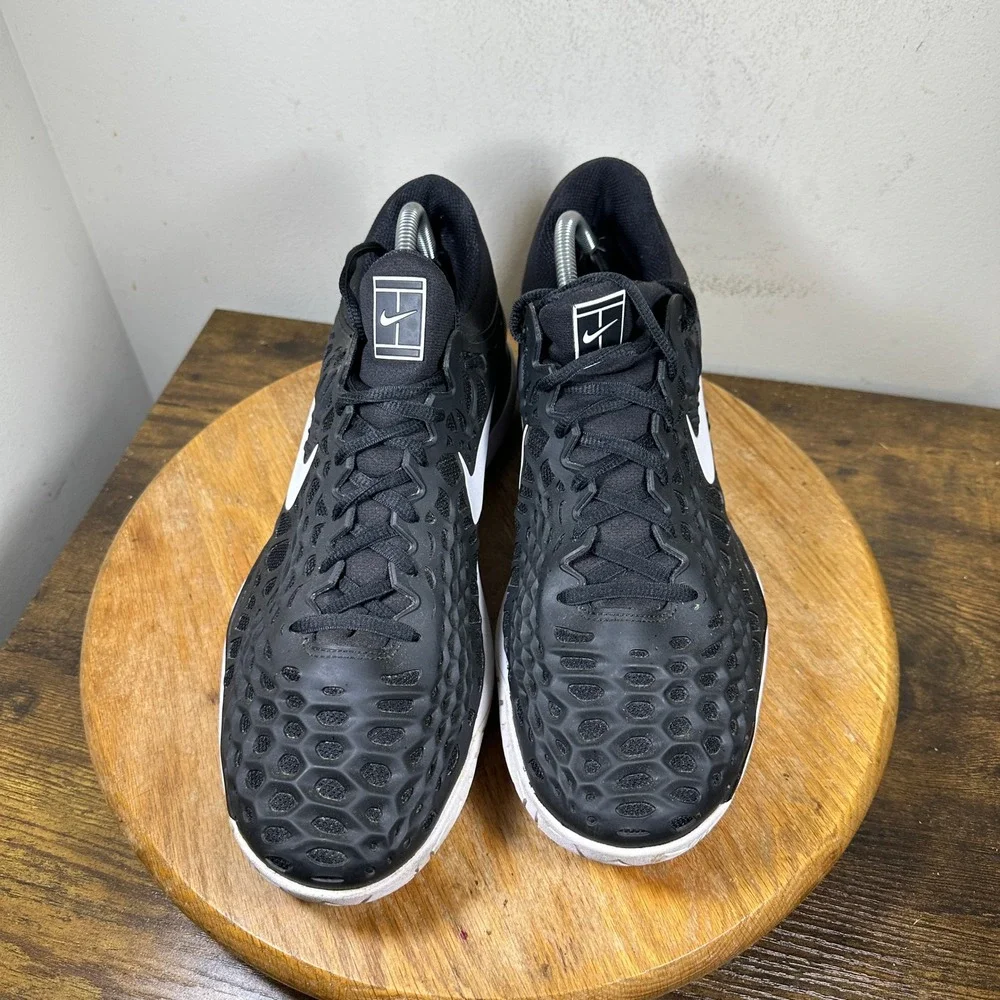 Nike Zoom Cage 3 HC Black White Shoes Mens 12.5 918193-010 Athletic Sneakers